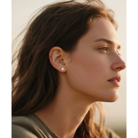 10 Pairs Small Stud Earrings for Women Diamond-Like Shine Cubic Zirconia Earring - Picture 4 of 8